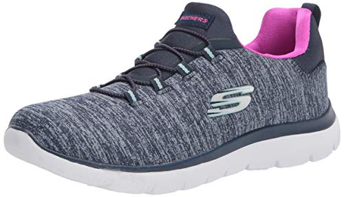 Skechers Damen Summits-Quick Getaway Sneaker, Marineblau/Hot Pink, 41 EU von Skechers