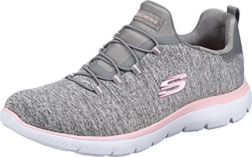 Skechers Damen Summits Quick Getaway Sneaker, Grey Light Pink, 36.5 EU von Skechers