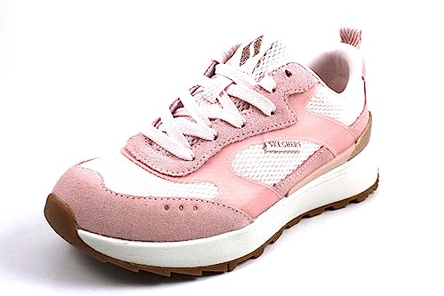 Skechers Damen Sunny Street Shiny Jogger Sneaker, Lt Pink Suede/Mesh/TPU Trim, 37 EU von Skechers