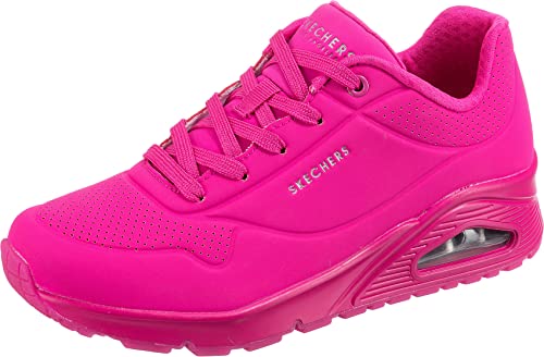 Skechers Damen Uno Night Shades Sneaker, Hot Pink Durabuck, 38.5 EU von Skechers