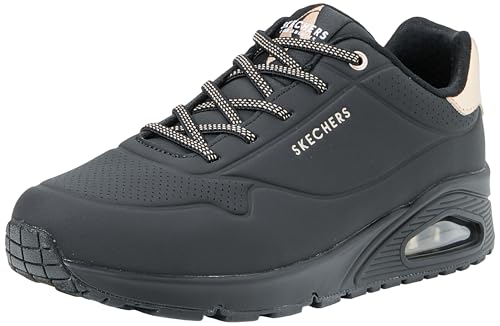 Skechers Damen UNO-Shimmer Away Sneaker, Schwarz/Schwarz, 39 EU Weit Skechers Damen UNO-Shimmer Away Sneaker, Schwarz/Schwarz, 39 EU Weit von Skechers