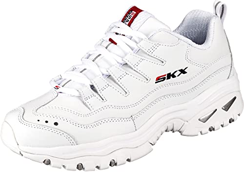 Skechers Damen Energy Timeless Vision Sneaker, White Leather/Red & Navy Trim, 35 EU von Skechers