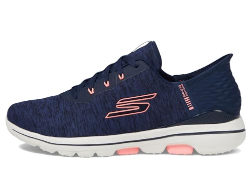 Skechers Go Walk 5 Damen-Golfschuh-Sneaker mit lockerer Passform, Marineblau/Pink, 38 EU von Skechers