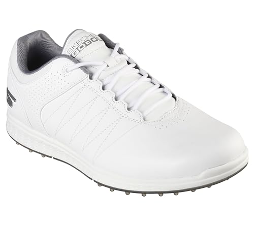 Skechers Herren Pivot Spikeless Golfschuh, Weiß/Grau, 42.5 EU von Skechers