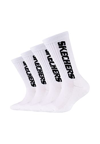 Skechers Kinder Tennissocken Cushioned 4er Pack 31/34 white von Skechers