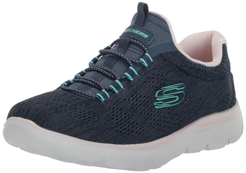 Skechers Summits Damen-Sneaker, Marineblau/Multi=nvmt, Größe 36,5, Marineblau, Hot Pink, Mehrfarbig, 3.5 UK Wide von Skechers