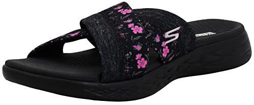 Skechers Women's Performance, On The GO 600 - Blooms Sandal, Black/Hot Pink, 8 M US von Skechers