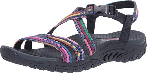 Skechers Women's Reggae-Sew Me-Boho Woven Strappy Slingback Sandal von Skechers