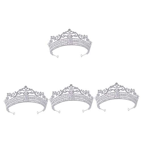 5 Stück Hochzeits-Kopfschmuck für die Braut, Strass-Kopfschmuck, Perlen-Tiara, elegante Tiara, Hochzeits-Tiara, Requisite, Strass-Stirnband, Haarschmuck, Kopfbedeckung, Strasssteine, Braut-Tiara, Mäd von SkiNfd