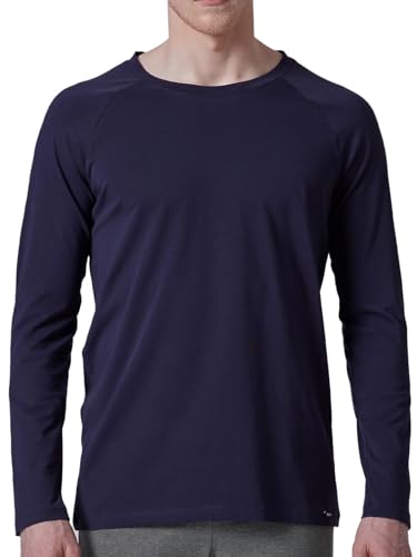 Herren Shirt langarm Blau M von Skiny