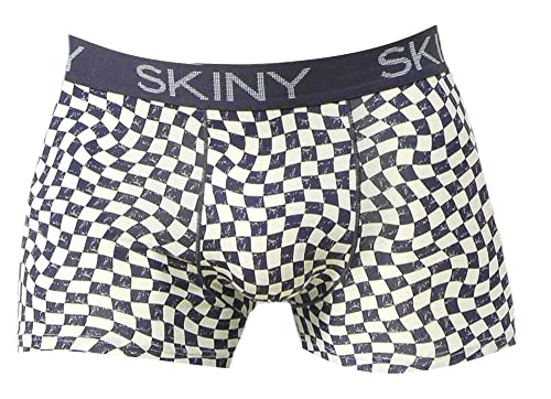 SKINY Herren Cotton Multipack 086487 Boxershorts, ombreblue Check Selection, S (2er Pack) von Skiny