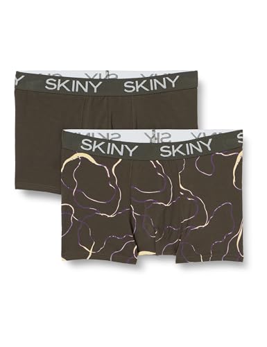 SKINY Herren Cotton Multipack 086487 Retroshorts, Fango Lines Selection, M (2er Pack) von Skiny