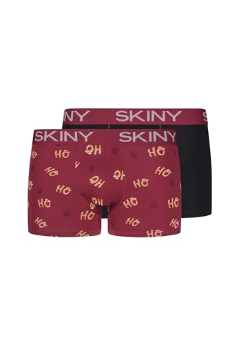 SKINY Herren Cotton Multipack 086487 Retroshorts, Garnet Christmas Selection, L (2er Pack) von Skiny