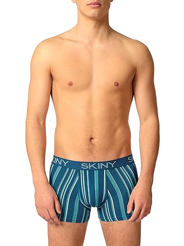 SKINY Herren Cotton Multipack 086487 Retroshorts, lapisblue Stripes Selection, S (2er Pack) von Skiny