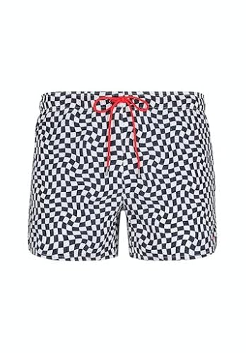 SKINY Herren Swimwear 080882 Badehose, whiteblue Check, S von Skiny