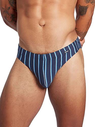 SKINY Herren Brasil 2er Pack Cotton Advantage 086892 Slip, crownblue Stripes, M von Skiny