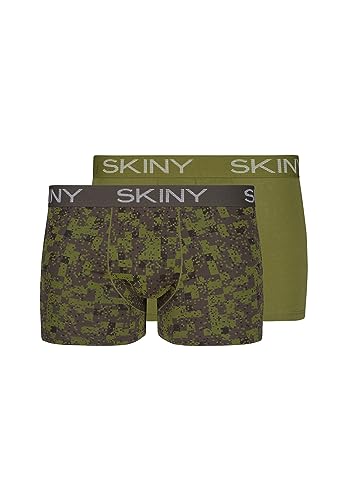 SKINY Herren Cotton Multipack 086487 Retroshorts, Bayleaf Check Selection, L (2er Pack) von Skiny