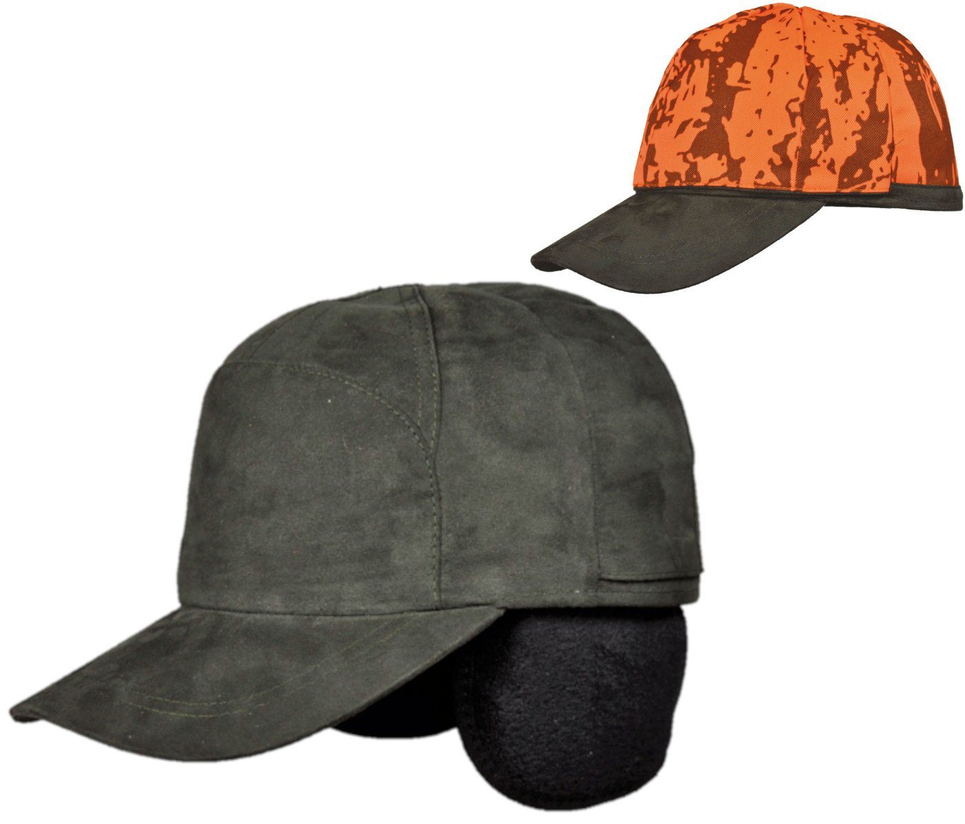 Skogen Baseball Cap Wendekappe Wendecap oliv oder signalorange wasserdicht von Oefele Jagd von Skogen