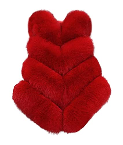 Skrsila Damen Pelzweste Ärmellos Felljacke Elegante Faux Pelz Weste Winter Warm Kunstpelz Jacke Pelzmantel Fellweste Rot L Skrsila Damen Pelzweste Ärmellos Felljacke Elegante Faux Pelz Weste Winter Warm Kunstpelz Jacke Pelzmantel Fellweste Rot L von Skrsila