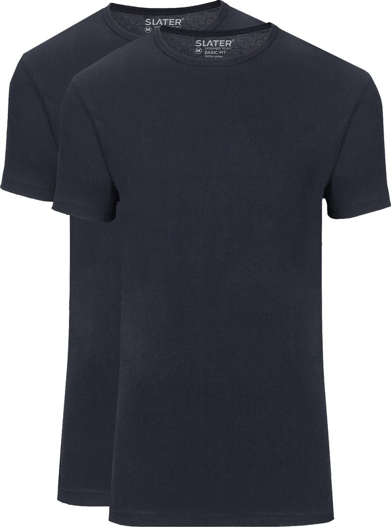 Slater 2er-Pack Basic Fit T-shirt Dunkelblau - Größe S von Slater
