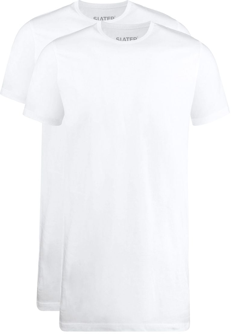 Slater 2er-Pack T-shirt Extra Lang Rundhals Weiß - Größe 3XL von Slater