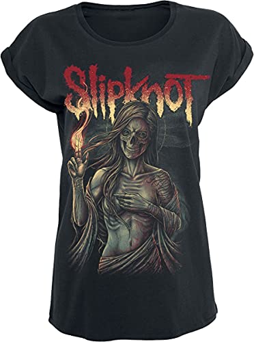 Slipknot Burn Me Away Frauen T-Shirt schwarz 5XL 100% Baumwolle Band-Merch, Bands von Slipknot