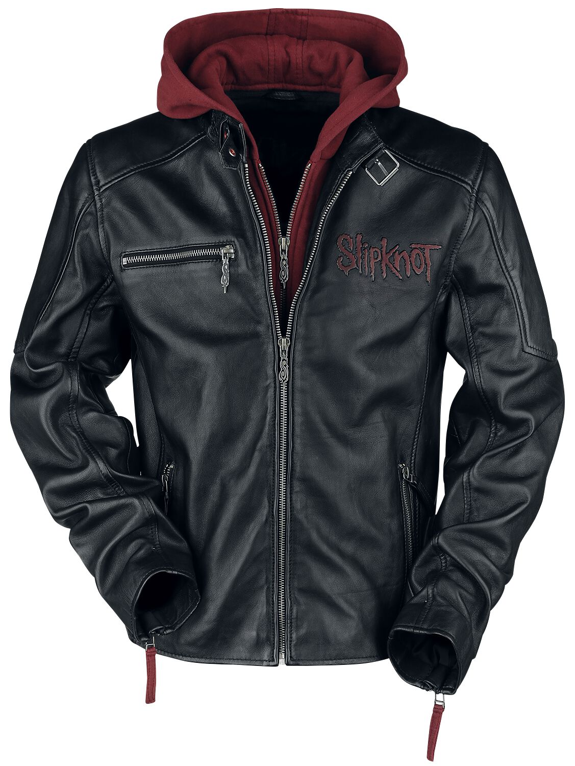 Slipknot Lederjacke - EMP Signature Collection - M bis 3XL - für Männer - Größe 3XL - schwarz/rot  - EMP exklusives Merchandise! von Slipknot