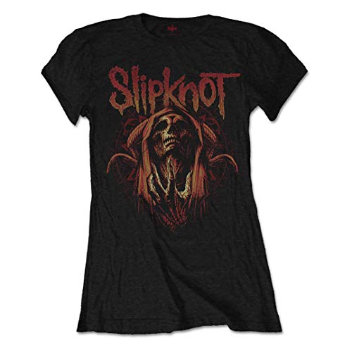 Slipknot Offizielles schwarzes Skinny Damen-T-Shirt Metall 'Evil Hexe' Gr. 34, Schwarz von Slipknot