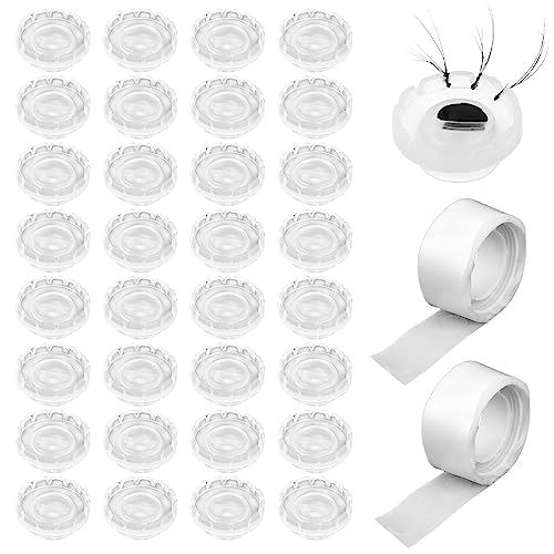 200 Stück Einweg-Kleber Halter Wimpernkleber Behälter Wimpern Palettenhalter für Wimpernverlängerung Wimpern Kleber Cups Lash Organizer Tool von Sliverdew