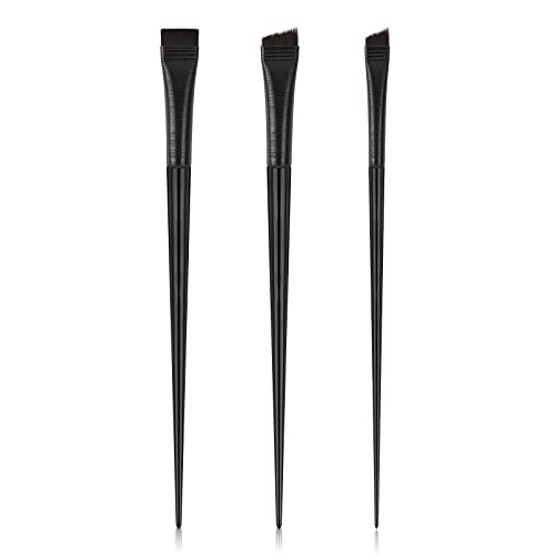 3 Stück Eyeliner Pinsel Concealer Pinsel Fein Abgewinkelter Pinsel Präzisions Eyeliner-Pinsel Augenbrauen dünner Make-up Pinsel Gel Eyeliner von Sliverdew