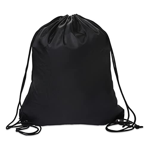 Sliverdew Kordelzugbeutel, schwarze PE-Beutel Kordelzug Turnbeutel String Schwimmbeutel Kordelzug Rucksack für Sport, Schule, Fitnessstudio, Reisen, Schwimmen, Strand von Sliverdew