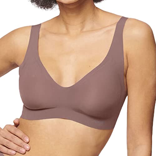 sloggi Damen ZERO Feel Bralette EX Bustier, Cacao, L von Sloggi