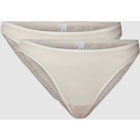 Sloggi Slip mit Label-Details im 2er-Pack in Beige, Größe M von Sloggi