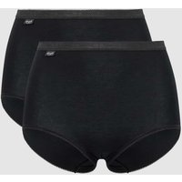 Sloggi Slip mit Stretch-Anteil im 2er-Pack Modell 'Maxi' in Black, Größe 38 von Sloggi