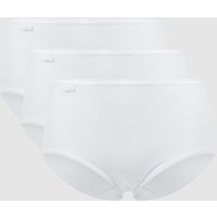 Sloggi Slip mit Stretch-Anteil im 3er-Pack Modell 'Midi' in Weiss, Größe 38 von Sloggi