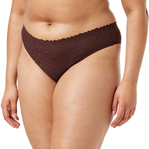 sloggi Damen Zero Feel Lace 2.0 Brazil Panty Slip, Ebony Brown, L von Sloggi