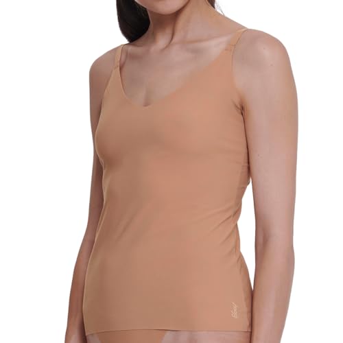 sloggi Damen Zero Feel 2.0 Spaghetti Top, Nostalgic Brown, M von Sloggi