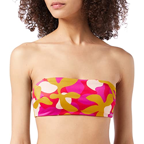 sloggi shore Damen Flower Horn Bandeau Bikini Oberteil, Pink - Dark Combination, S von Sloggi