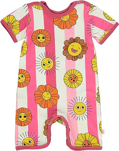 Småfolk Baby Girls Summer Body Suit with.Suns Infant and Toddler Costumes, Sea Pink, 68 von Småfolk