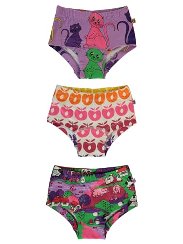 Småfolk Girl's 3 Pack Girls Underpantsl, Multiple Prints Hipster Panties, Viola, 5-6 Years Småfolk Girl's 3 Pack Girls Underpantsl, Multiple Prints Hipster Panties, Viola, 5-6 Years von Småfolk