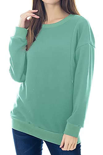 Smallshow Pflege Sweatshirt Langarm T-Shirt Bluse Stillen Pullover Tops Stillshirt S Mint Green von Smallshow