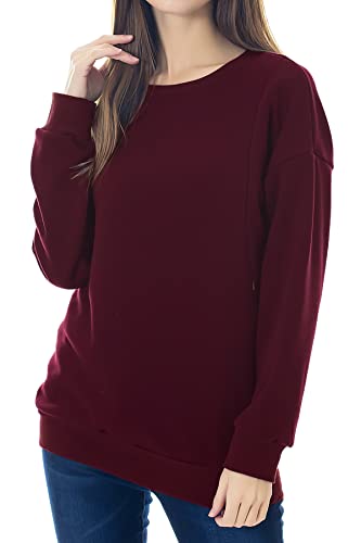 Smallshow Pflege Sweatshirt Langarm T-Shirt Bluse Stillen Pullover Tops Stillshirt Wine S Smallshow Pflege Sweatshirt Langarm T-Shirt Bluse Stillen Pullover Tops Stillshirt Wine S von Smallshow
