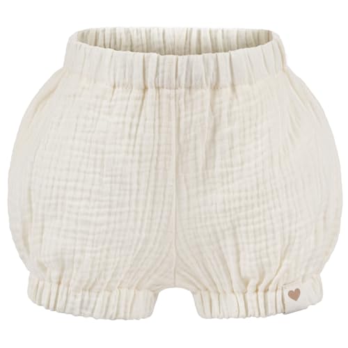 Baby Kinder Musselin Shorts Kurze Hose Uni Pumphose Sommerhose, Größe: 86/92, Farbe: Creme von Smarilla