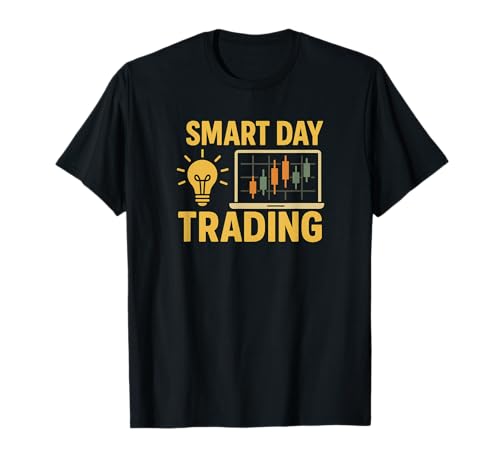 Smart Day Trading Kerzenständer Laptop Glühbirne Design T-Shirt Smart Day Trading Kerzenständer Laptop Glühbirne Design T-Shirt von Smart Signal Traders Co