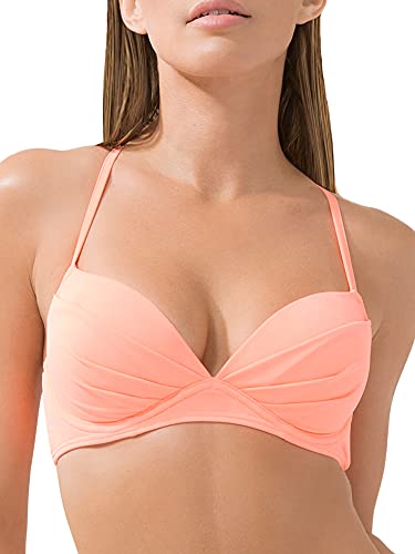 Smart & Sexy Damen-Bikinioberteil, Push-Up-Bikinioberteil, Peach Luster, 70A von Smart & Sexy