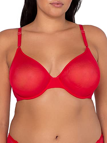 Smart & Sexy Damen Halbschalen-Bügel durchsichtigem Mesh Demi BH, Crantastic, 75B von Smart & Sexy