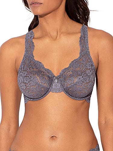 Smart & Sexy Damen Signature Lace Unlined Underwire Bra BH, Anthrazit, 90F von Smart & Sexy