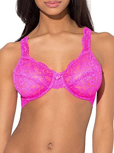 Smart & Sexy Damen Signature Lace Unlined Underwire Bra, Available in Single and 2 Packs BH, Undurchsichtige, Medium Pink, 90E von Smart & Sexy