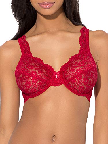 Smart & Sexy Damen Signature Lace Unlined Underwire Bra BH, Nein Nein Rot, 85E von Smart & Sexy