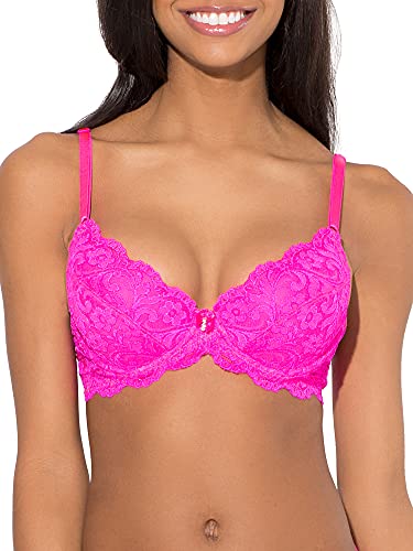 Smart & Sexy Damen Smart and Sexy Women's Signature Lace Unlined Underwire Bra BH, Mittelrosa, 95E von Smart & Sexy